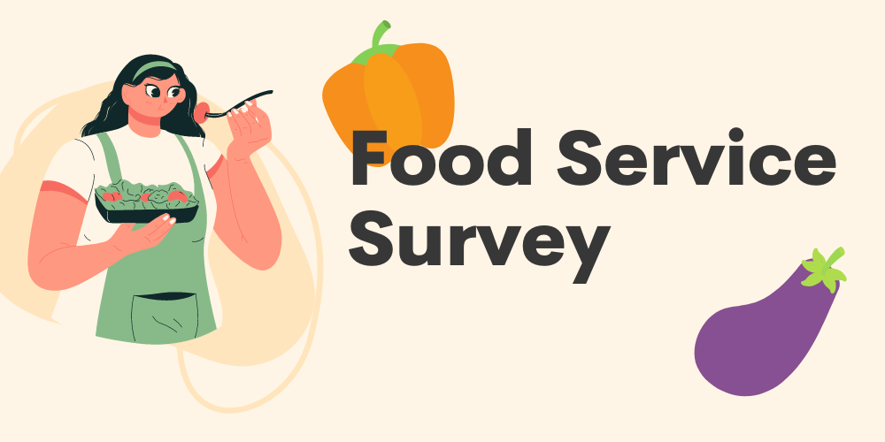 person eating vegetable food service survey