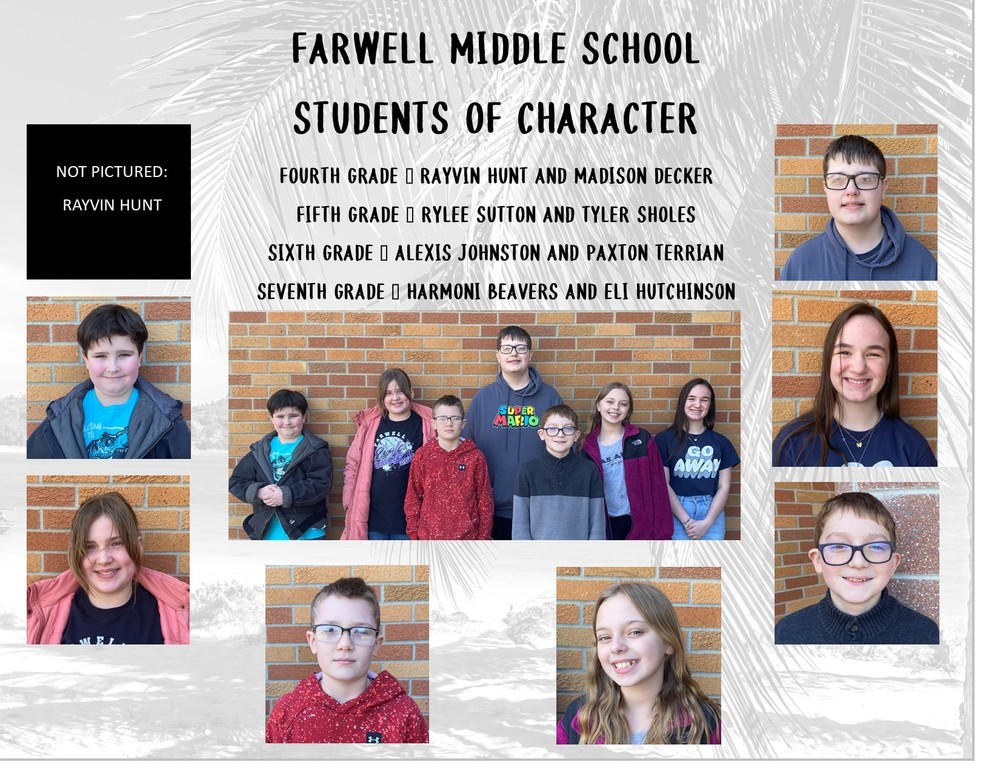 Farwell Middle School Students of Character
