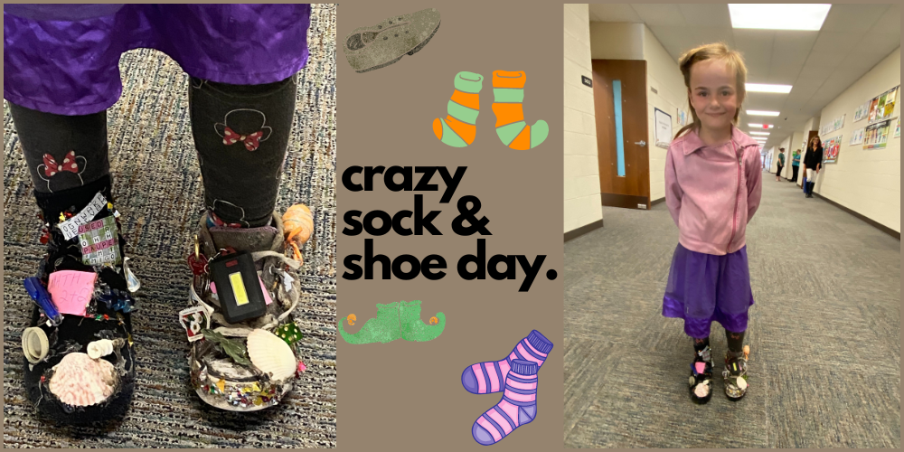 Crazy Sock and Shoe Day