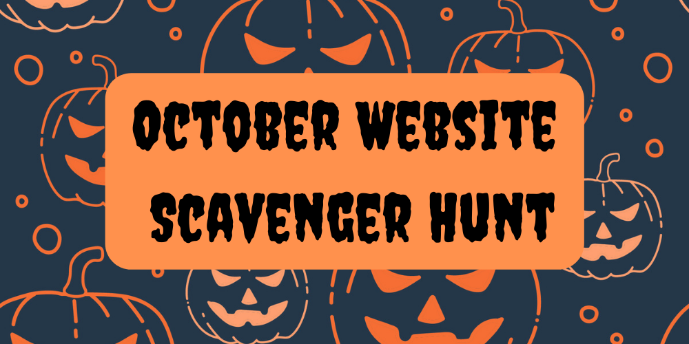 Pumpkin Background October Website Scavenger Hunt