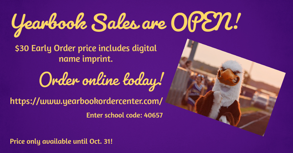 Yearbook Sales are open