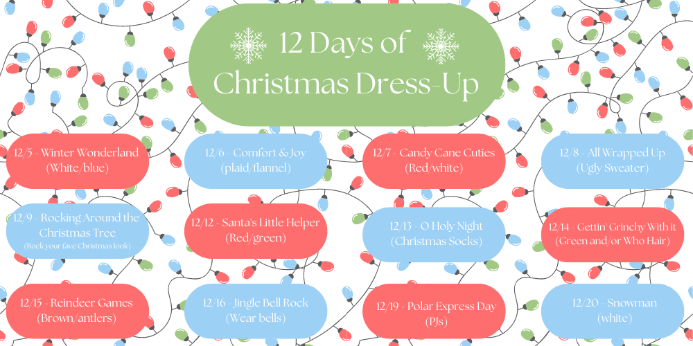 12 days of christmas dress up information