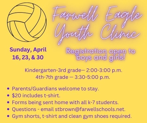  Farwell eagles youth clinic information - volleyball